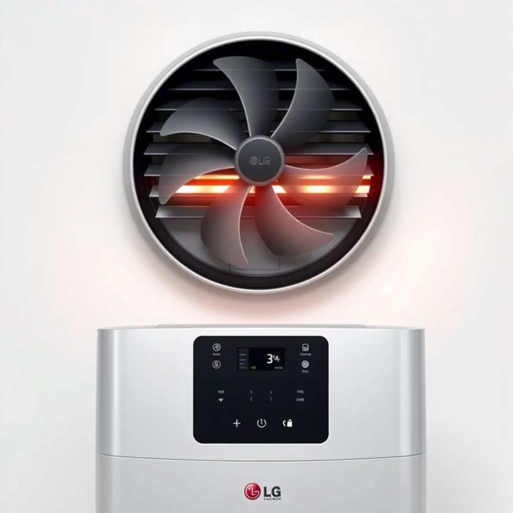 LG Dual Cool WiFi iç ünitesinin bir oturma odasında