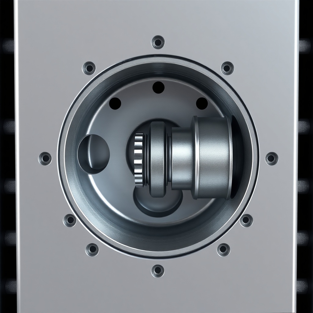<clean photorealistic photo of cross-section diagram showing WindFree micro holes and inve